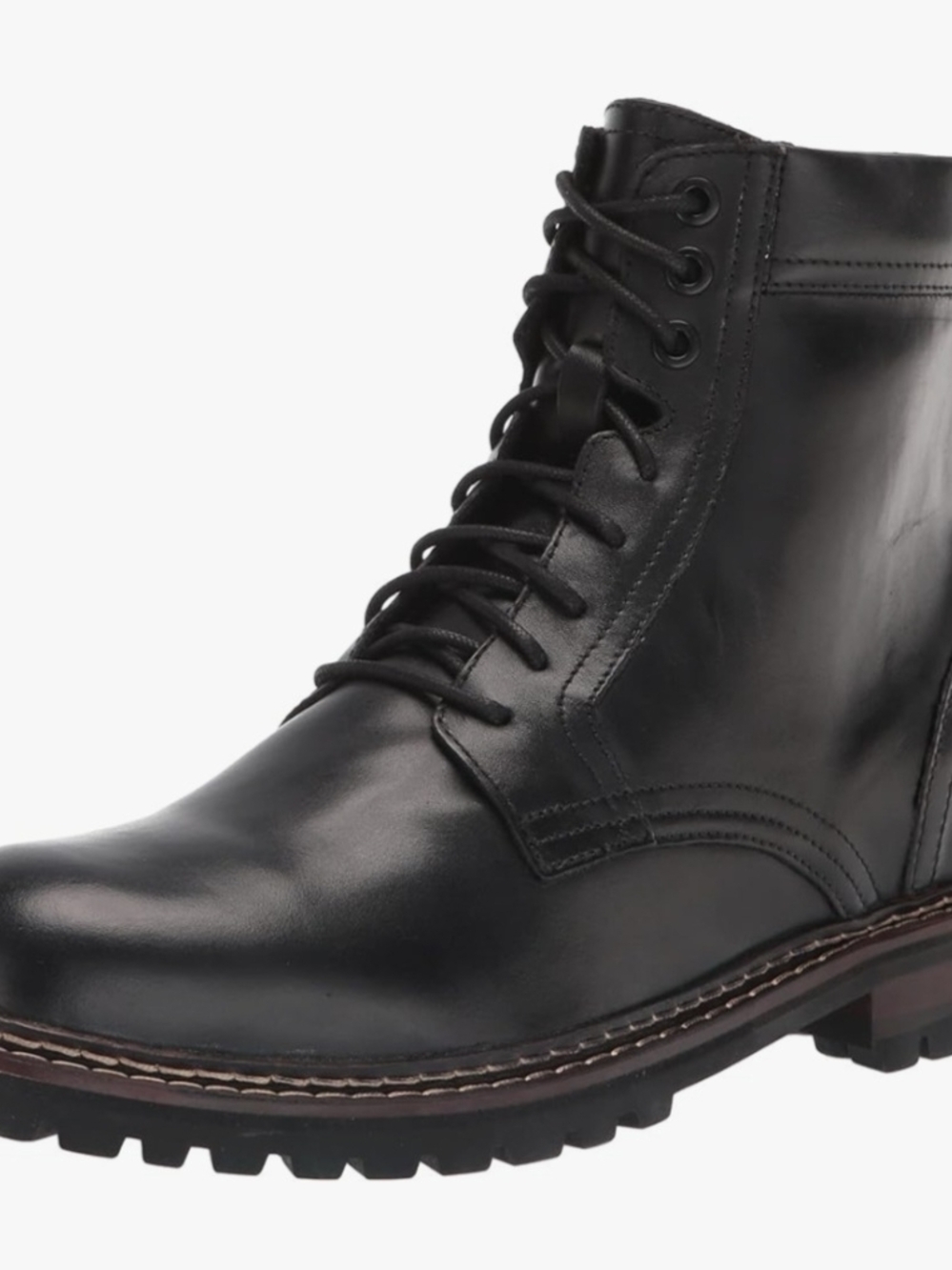 🆕️ Crevo Men's Black Rupert Leather Zip Boots